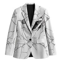 Dartboard Skull Darts Blazer with Torn Stone Texture and Cracked Marble Design - Wonder Print Shop