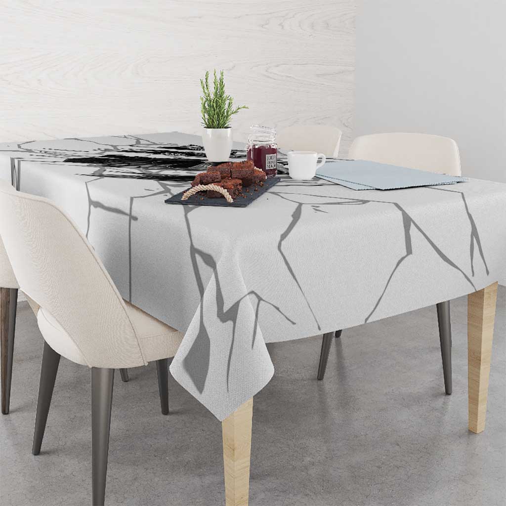 Dartboard Skull Darts Tablecloth with Torn Stone Texture and Cracked Marble Design - Wonder Print Shop