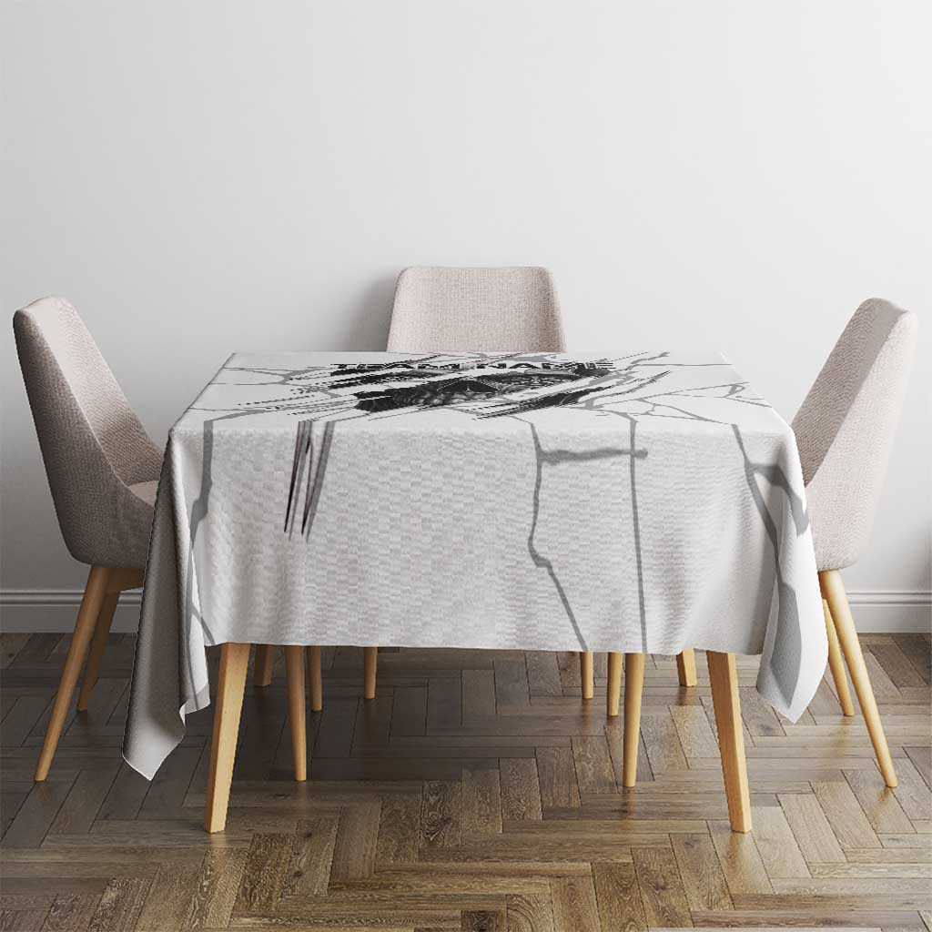 Dartboard Skull Darts Tablecloth with Torn Stone Texture and Cracked Marble Design - Wonder Print Shop