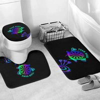 Neon Dartboard Darts Bathroom Set with Colorful Target and Psychedelic Swirl Pattern - Wonder Print Shop