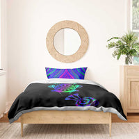 Neon Dartboard Darts Bedding Set with Colorful Target and Psychedelic Swirl Pattern - Wonder Print Shop