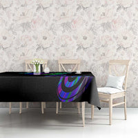 Neon Dartboard Darts Tablecloth with Colorful Target and Psychedelic Swirl Pattern - Wonder Print Shop