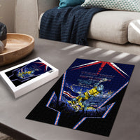 Personalized Cape Verde Blue Sharks Puzzle African Pride Dynamic Stadium Soccer Graphic Art