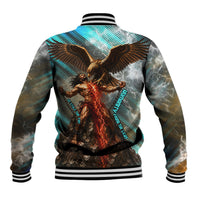 Prometheus Greek Mythology Fire Eagle Baseball Jacket Ancient Titan Steals Fire Dark Fantasy