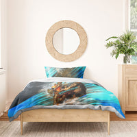 Prometheus Greek Mythology Fire Eagle Bedding Set Ancient Titan Steals Fire Dark Fantasy