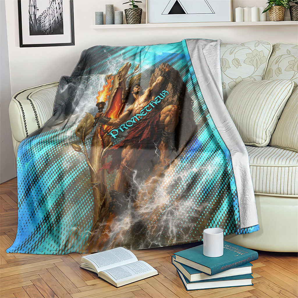 Prometheus Greek Mythology Fire Eagle Blanket Ancient Titan Steals Fire Dark Fantasy