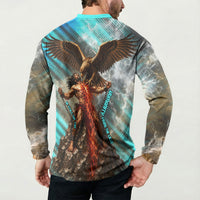Prometheus Greek Mythology Fire Eagle Button Sweatshirt Ancient Titan Steals Fire Dark Fantasy