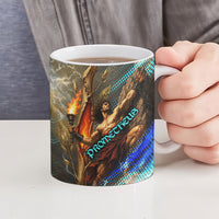 Prometheus Greek Mythology Fire Eagle Ceramic Mug Ancient Titan Steals Fire Dark Fantasy