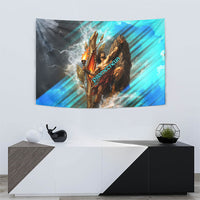 Prometheus Greek Mythology Fire Eagle Tapestry Ancient Titan Steals Fire Dark Fantasy