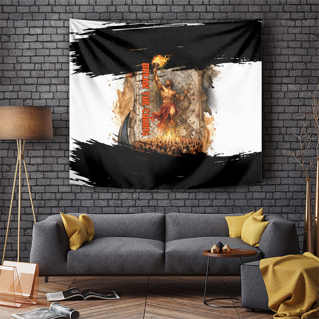 Prometheus Knowledge Is Fire Break The Chains Tapestry Ancient Greek Mythology Titan Fire Dark Fantasy