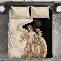 Epimetheus Greek Titan Mythology Bedding Set Classical Vintage Engraving Pencil Sketch Dark Academic