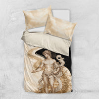 Epimetheus Greek Titan Mythology Bedding Set Classical Vintage Engraving Pencil Sketch Dark Academic