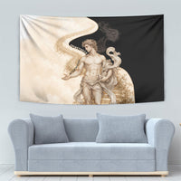 Epimetheus Greek Titan Mythology Tapestry Classical Vintage Engraving Pencil Sketch Dark Academic