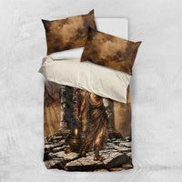 Epimetheus Greek Titan Mythology Bedding Set Classical Vintage Oil Painting Greek Temple Dark Academia