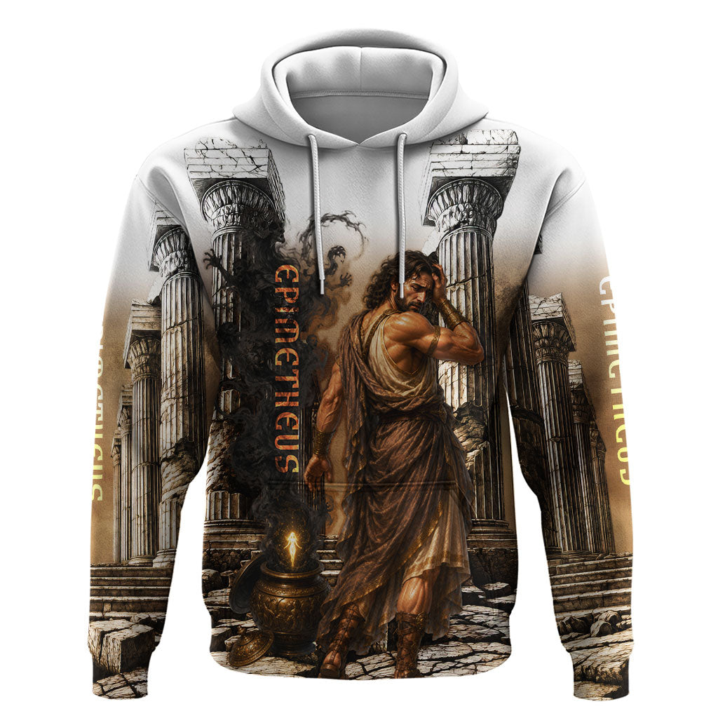 Epimetheus Greek Titan Mythology Hoodie Classical Vintage Oil Painting Greek Temple Dark Academia