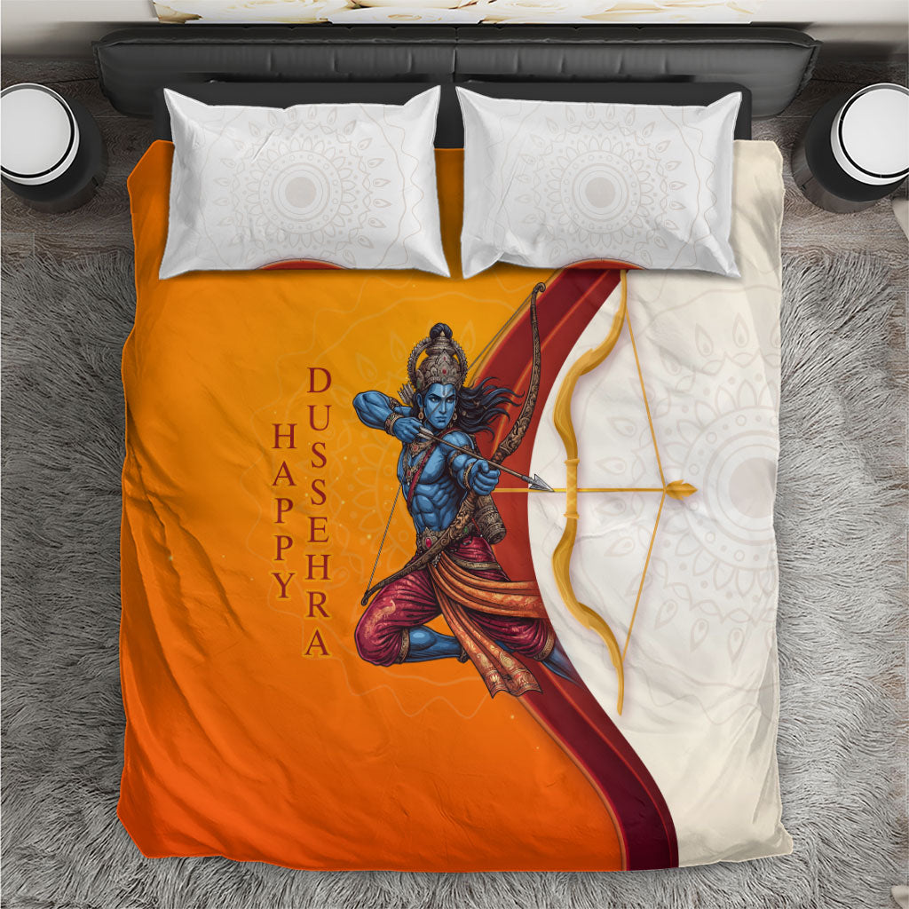 Happy Dussehra Lord Rama Victory Bedding Set Lord Rama Golden Bow Arrow Festival Art