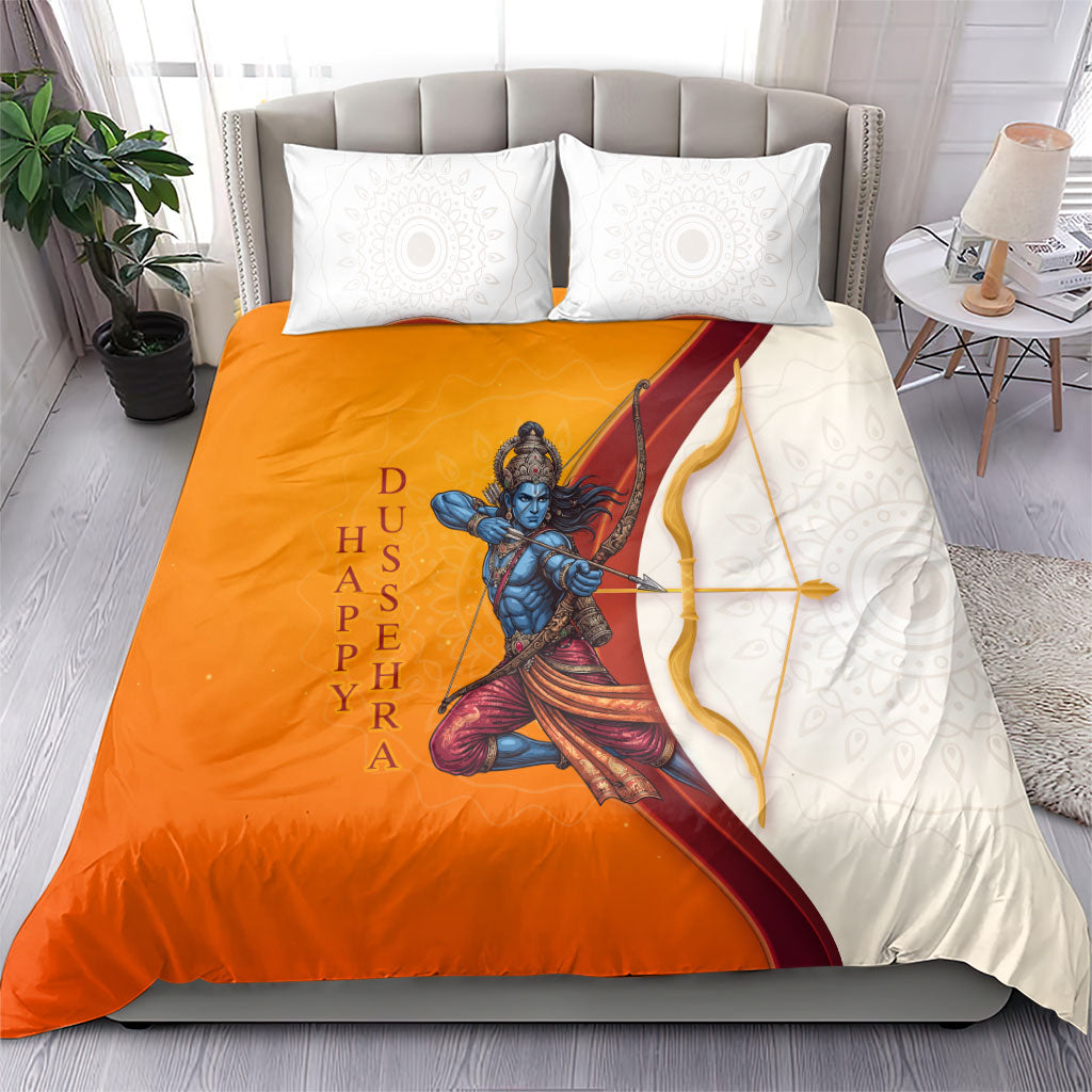 Happy Dussehra Lord Rama Victory Bedding Set Lord Rama Golden Bow Arrow Festival Art