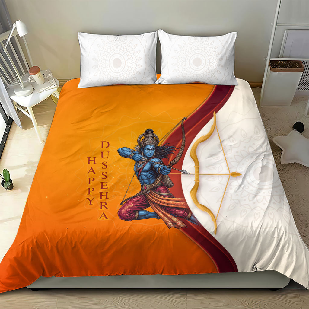 Happy Dussehra Lord Rama Victory Bedding Set Lord Rama Golden Bow Arrow Festival Art