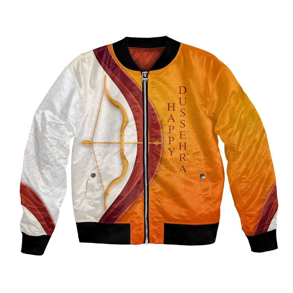 Happy Dussehra Lord Rama Victory Bomber Jacket Lord Rama Golden Bow Arrow Festival Art