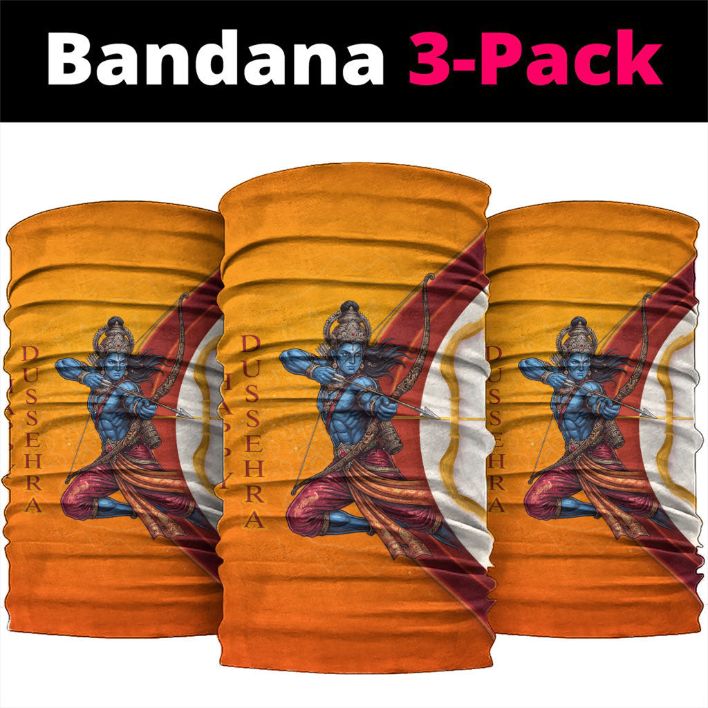Happy Dussehra Lord Rama Victory Neck Gaiter Lord Rama Golden Bow Arrow Festival Art