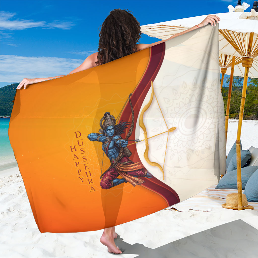 Happy Dussehra Lord Rama Victory Sarong Lord Rama Golden Bow Arrow Festival Art