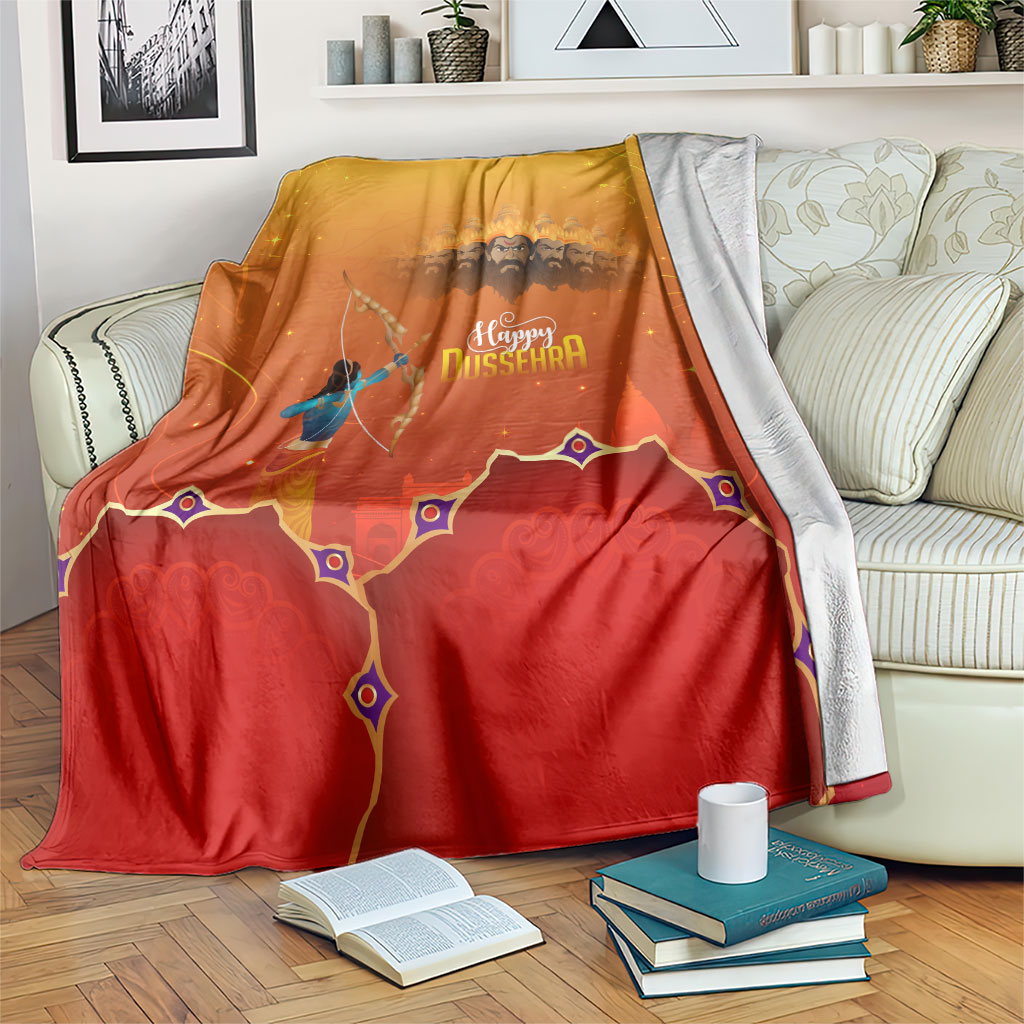 Happy Dussehra Lord Rama Ravana Blanket Lord Rama Archer Defeating Ravana Festival Art