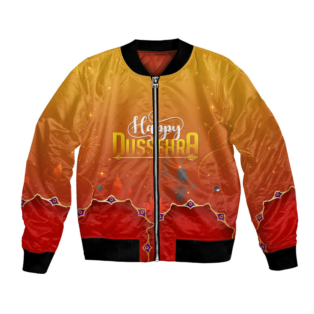 Happy Dussehra Lord Rama Ravana Bomber Jacket Lord Rama Archer Defeating Ravana Festival Art