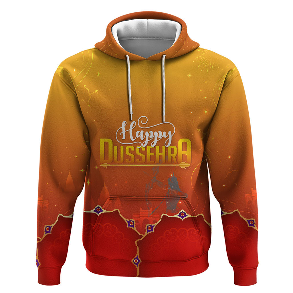 Happy Dussehra Lord Rama Ravana Hoodie Lord Rama Archer Defeating Ravana Festival Art