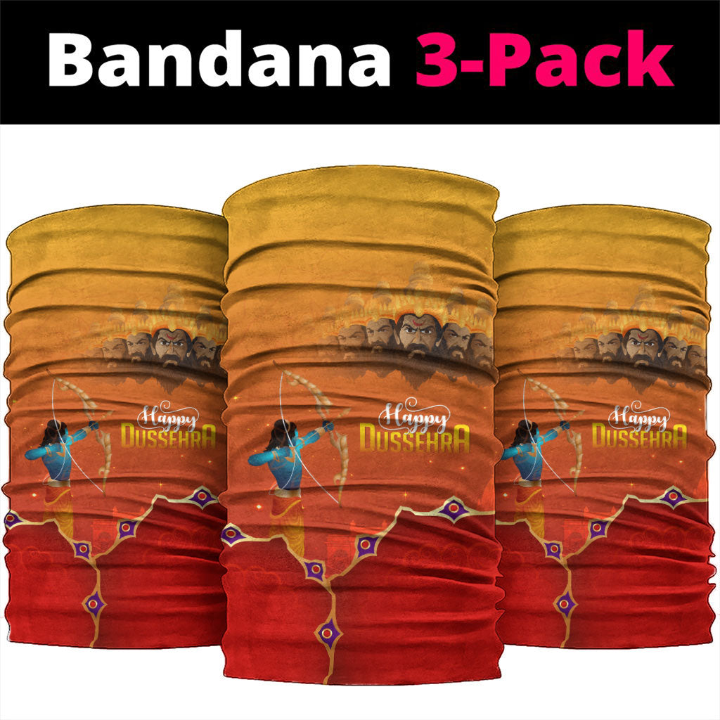 Happy Dussehra Lord Rama Ravana Neck Gaiter Lord Rama Archer Defeating Ravana Festival Art