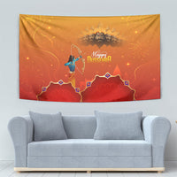 Happy Dussehra Lord Rama Ravana Tapestry Lord Rama Archer Defeating Ravana Festival Art