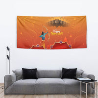 Happy Dussehra Lord Rama Ravana Tapestry Lord Rama Archer Defeating Ravana Festival Art