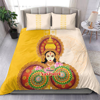 Happy Navratri Goddess Durga Maa Bedding Set Goddess Durga Lotus Flower Mandala Festival Art