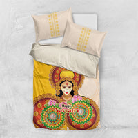 Happy Navratri Goddess Durga Maa Bedding Set Goddess Durga Lotus Flower Mandala Festival Art