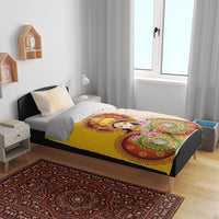 Happy Navratri Goddess Durga Maa Bedding Set Goddess Durga Lotus Flower Mandala Festival Art