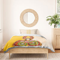 Happy Navratri Goddess Durga Maa Bedding Set Goddess Durga Lotus Flower Mandala Festival Art