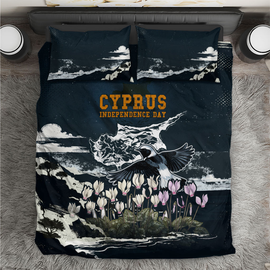 Cyprus Independence Day Freedom Heritage Bedding Set Cyprus Flag Coat Of Arms Bird