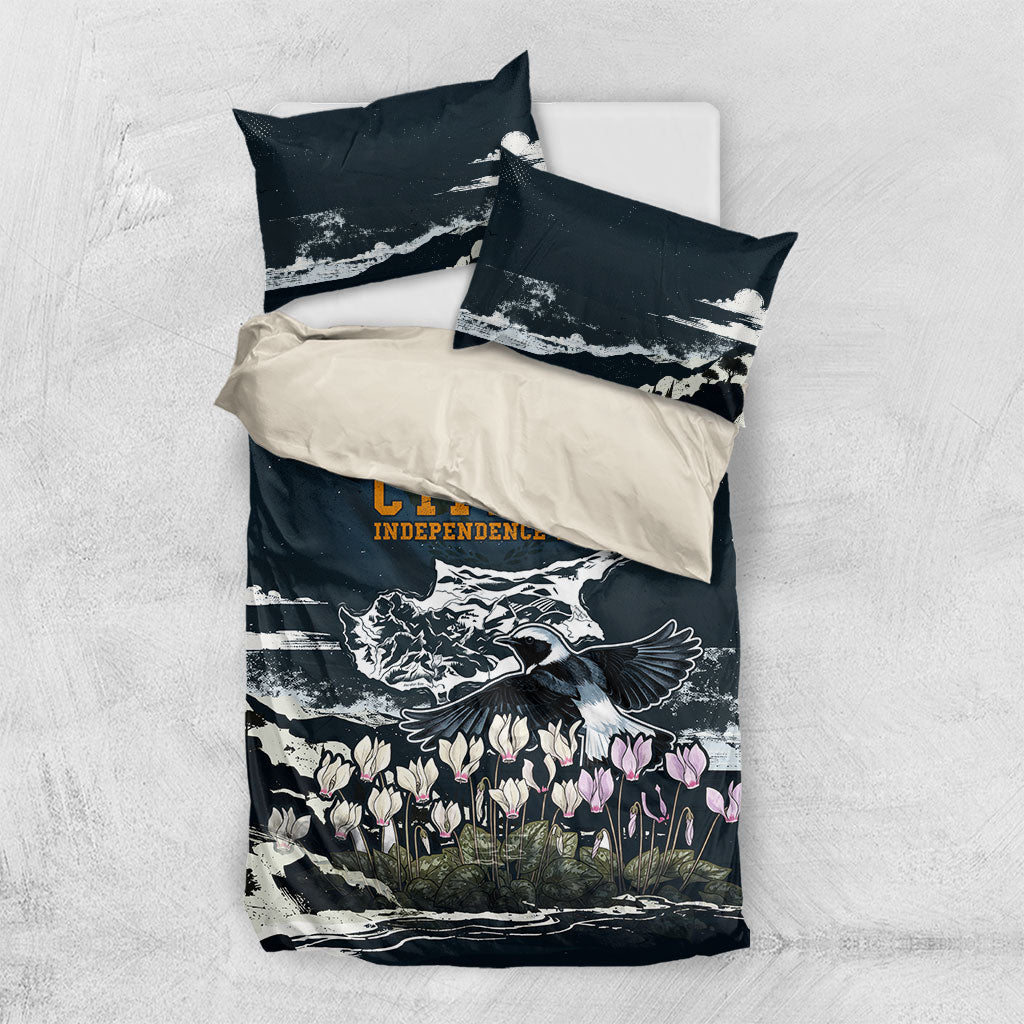 Cyprus Independence Day Freedom Heritage Bedding Set Cyprus Flag Coat Of Arms Bird