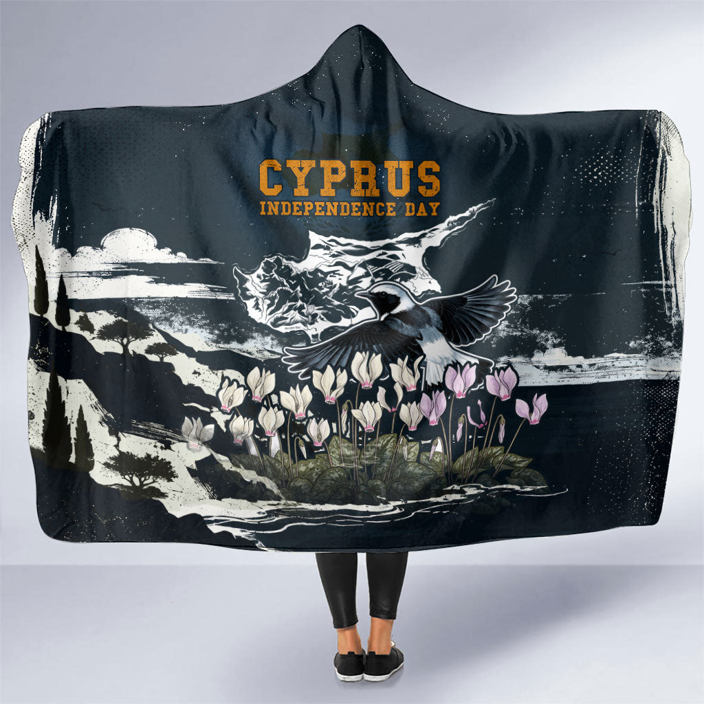 Cyprus Independence Day Freedom Heritage Hooded Blanket Cyprus Flag Coat Of Arms Bird