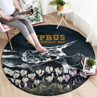 Cyprus Independence Day Freedom Heritage Round Carpet Cyprus Flag Coat Of Arms Bird