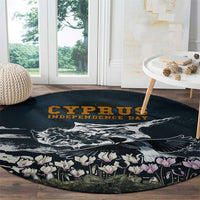 Cyprus Independence Day Freedom Heritage Round Carpet Cyprus Flag Coat Of Arms Bird