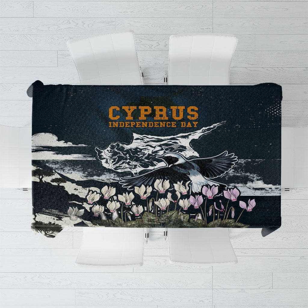 Cyprus Independence Day Freedom Heritage Tablecloth Cyprus Flag Coat Of Arms Bird