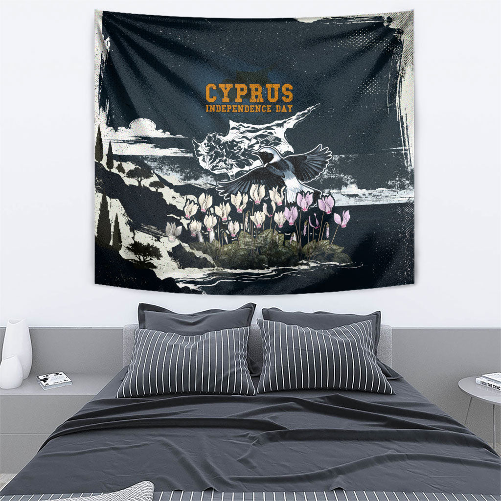 Cyprus Independence Day Freedom Heritage Tapestry Cyprus Flag Coat Of Arms Bird