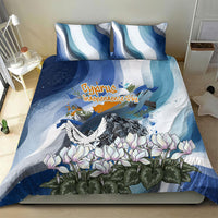 Cyprus Independence Day Mouflon Heritage Bedding Set Cyprus Flag Mouflon Ram Cyclamen Flower