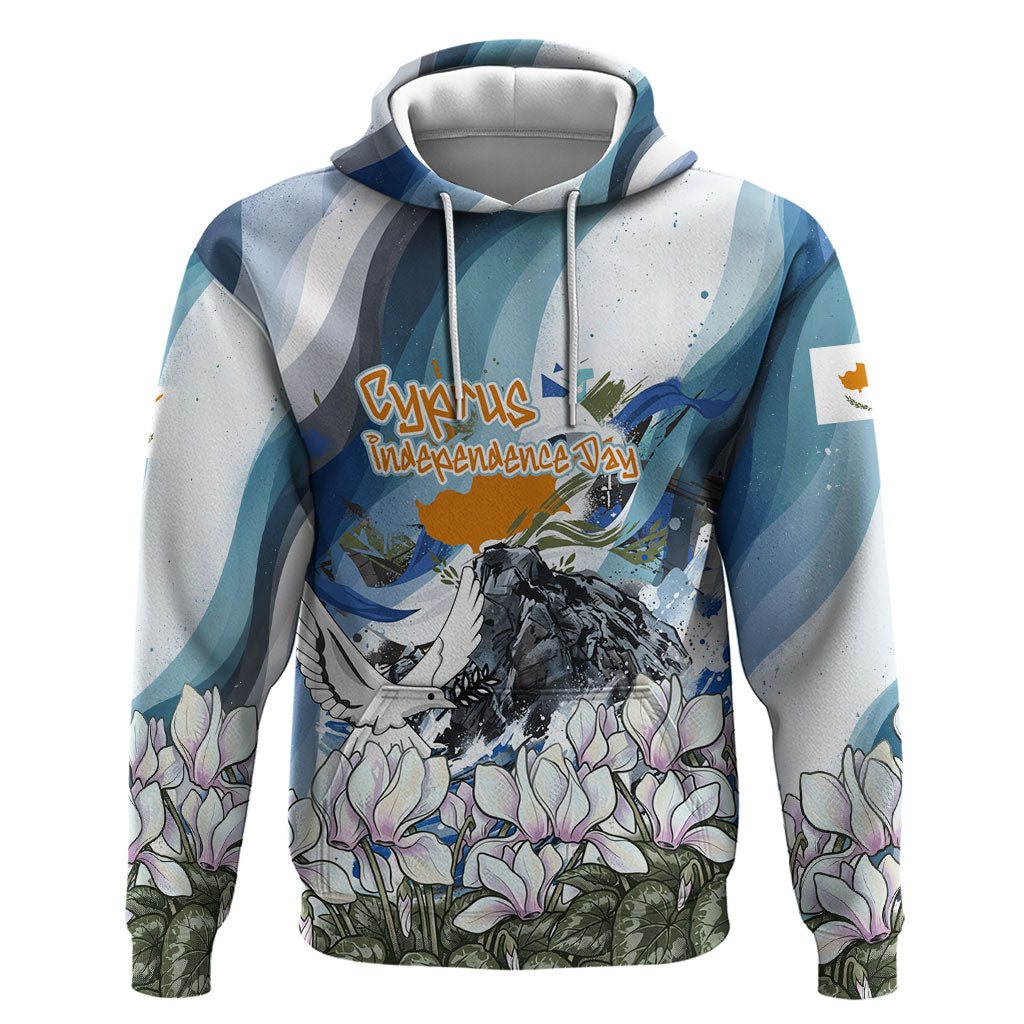 Cyprus Independence Day Mouflon Heritage Hoodie Cyprus Flag Mouflon Ram Cyclamen Flower