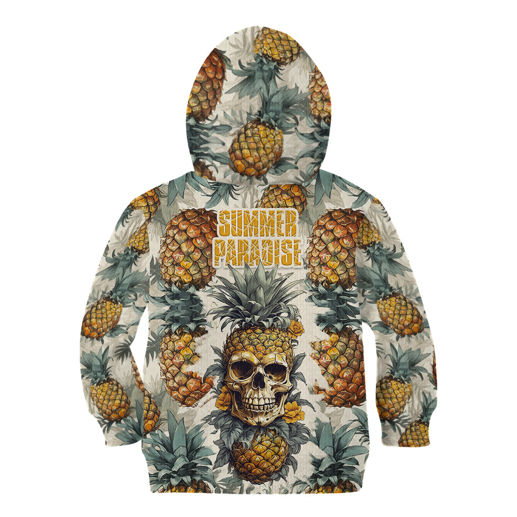 Pineapple Skull Kid Hoodie Summer Paradise - Wonder Print Shop