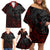 Skull Demon Family Matching Off Shoulder Short Dress and Hawaiian Shirt We All Have The Devil Inside Us - Wonder Print Shop