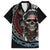 Native American Skull Family Matching Off Shoulder Short Dress and Hawaiian Shirt American History Begins With Native History - Wonder Print Shop