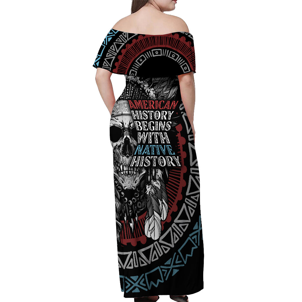 native-american-skull-off-shoulder-maxi-dress-american-history-begins-with-native-history