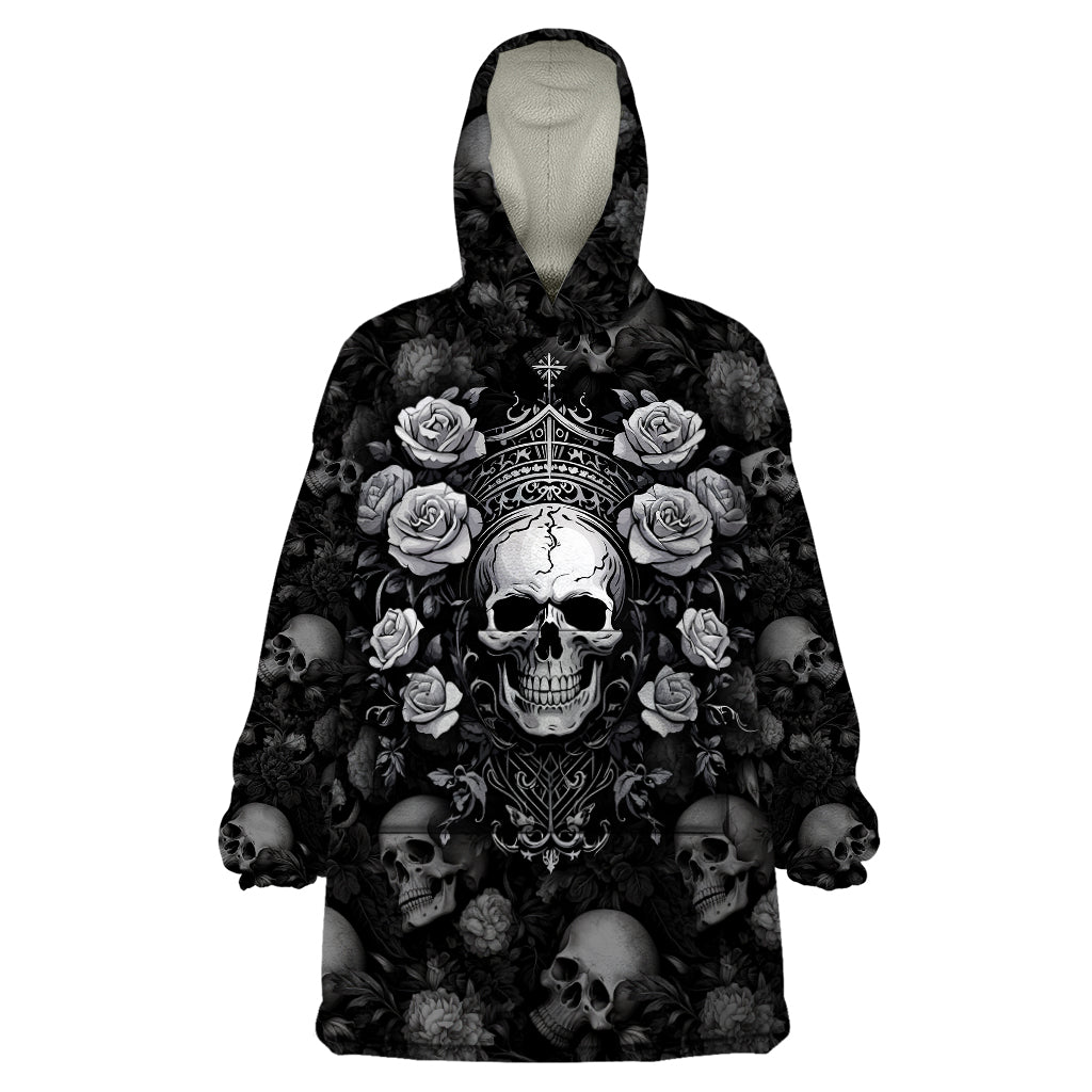 Skull Wearable Blanket Hoodie I Am Who I Am Your Approval Isn't Needed - Wonder Print Shop