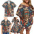 Native American Skull Family Matching Off Shoulder Short Dress and Hawaiian Shirt Native Merican Spirit Of Freedom - Wonder Print Shop